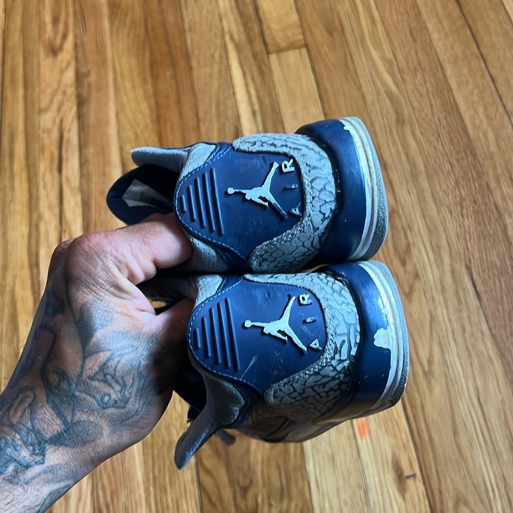 Nike air Jordan 3 Georgetown blue 5Y very worn - Picture 2 of 10